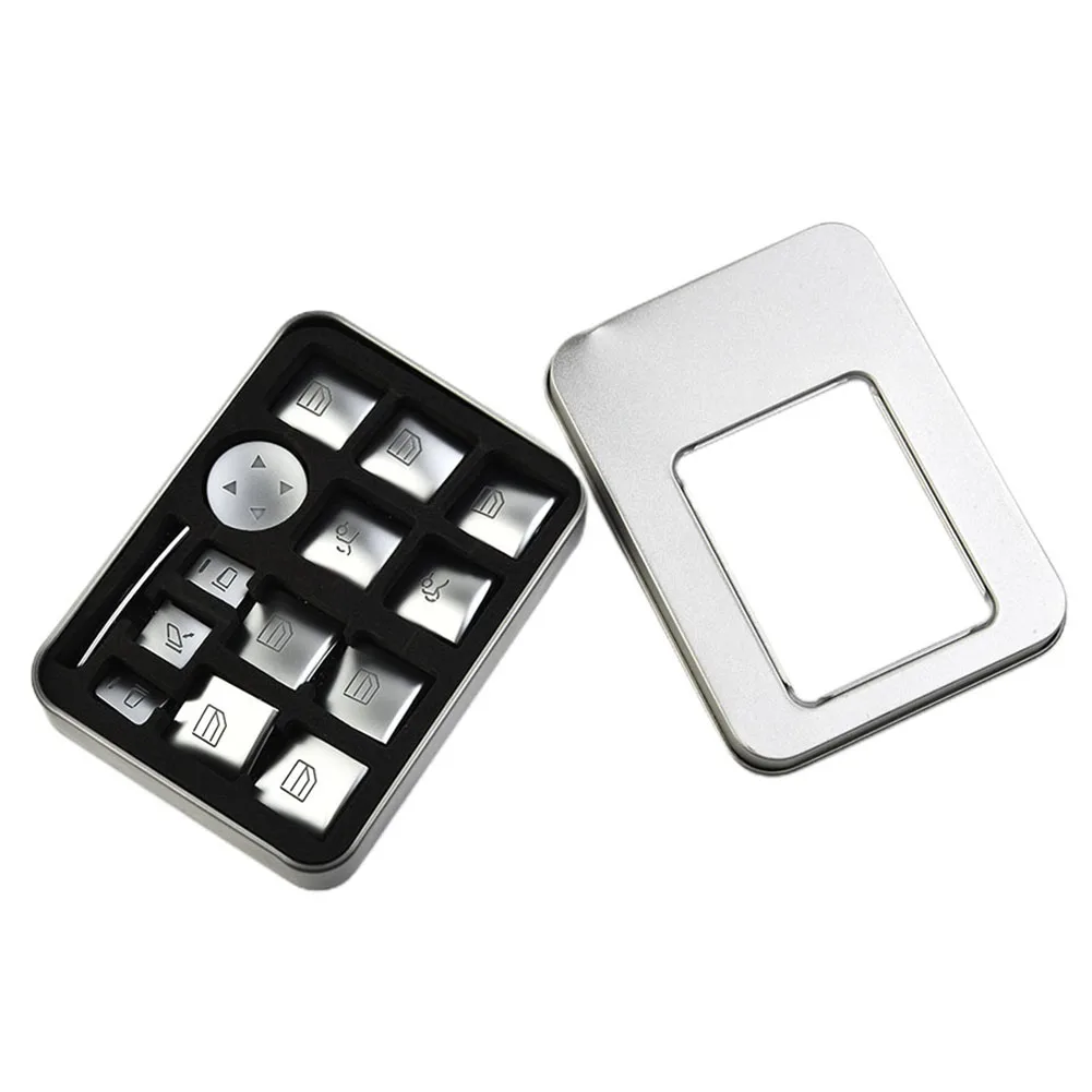 جودة عالية جزء العملي زر التبديل الكسوة المهنية مجموعة ملصق كروم لمرسيدس بنز A/B/C W204/EW212 #4