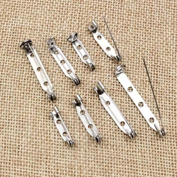 20pcs 14 17 19 20 25 32 38mm 316 Stainless Steel Brooch Clip Pins Safety Brooch Settings Blank For DIY Jewelry Making Supplies