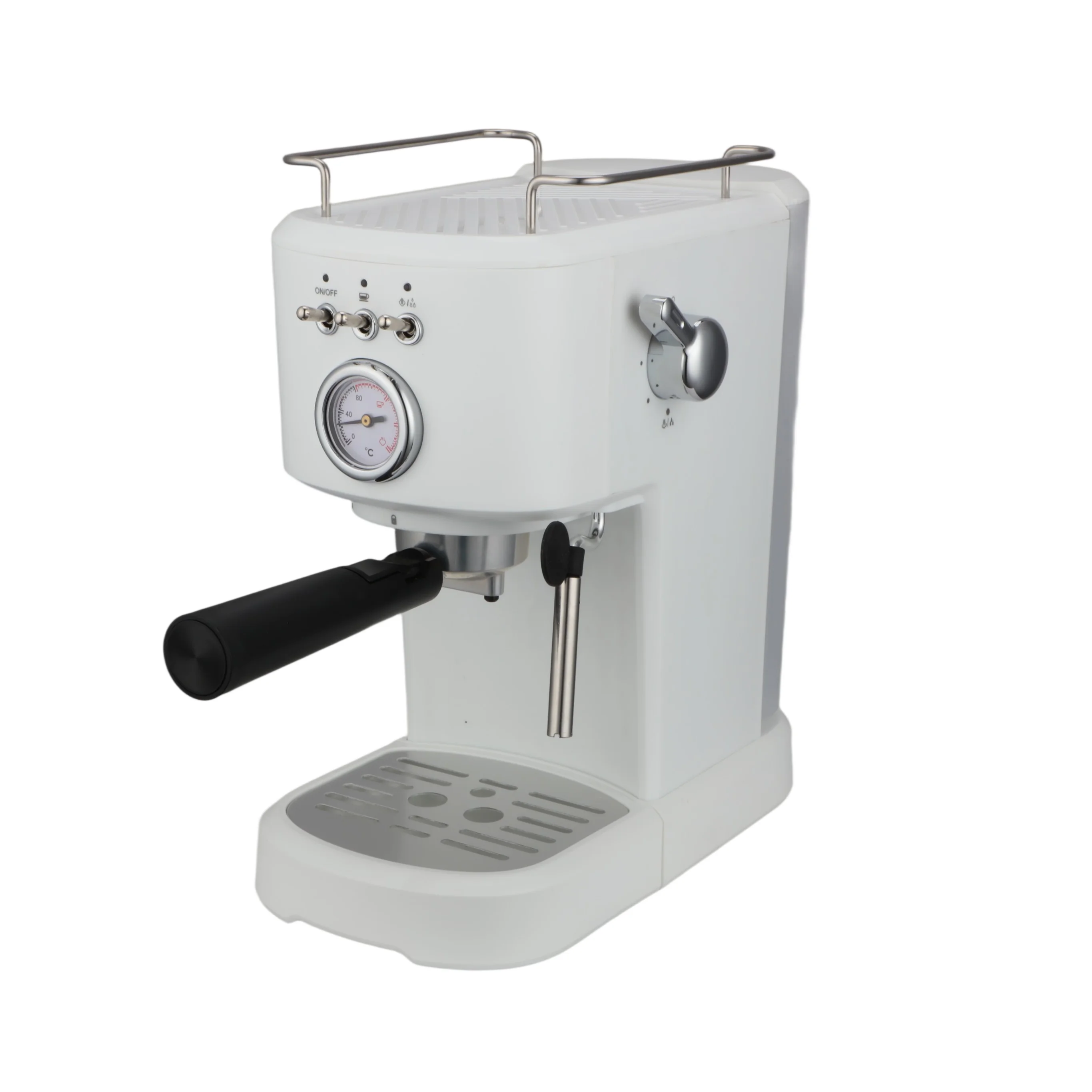 Machine Stainless Steel Shell 1.2L Large Water Tank Home Commercial Steam Milk Frothing Multifunctional Coffee Appliance
