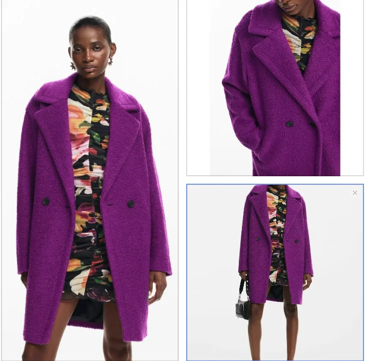 

Foreign trade Spain original single lapel loose casual in long women's overcoat coat