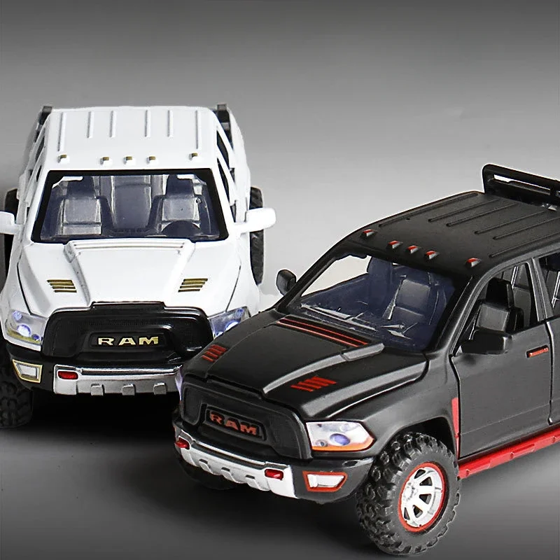 Simulation 1:32 Dodge Ram TRX Pickup Car Model With Sound And Light Collective Diecast Toy Vehicles Miniature Voiture Boy Gift