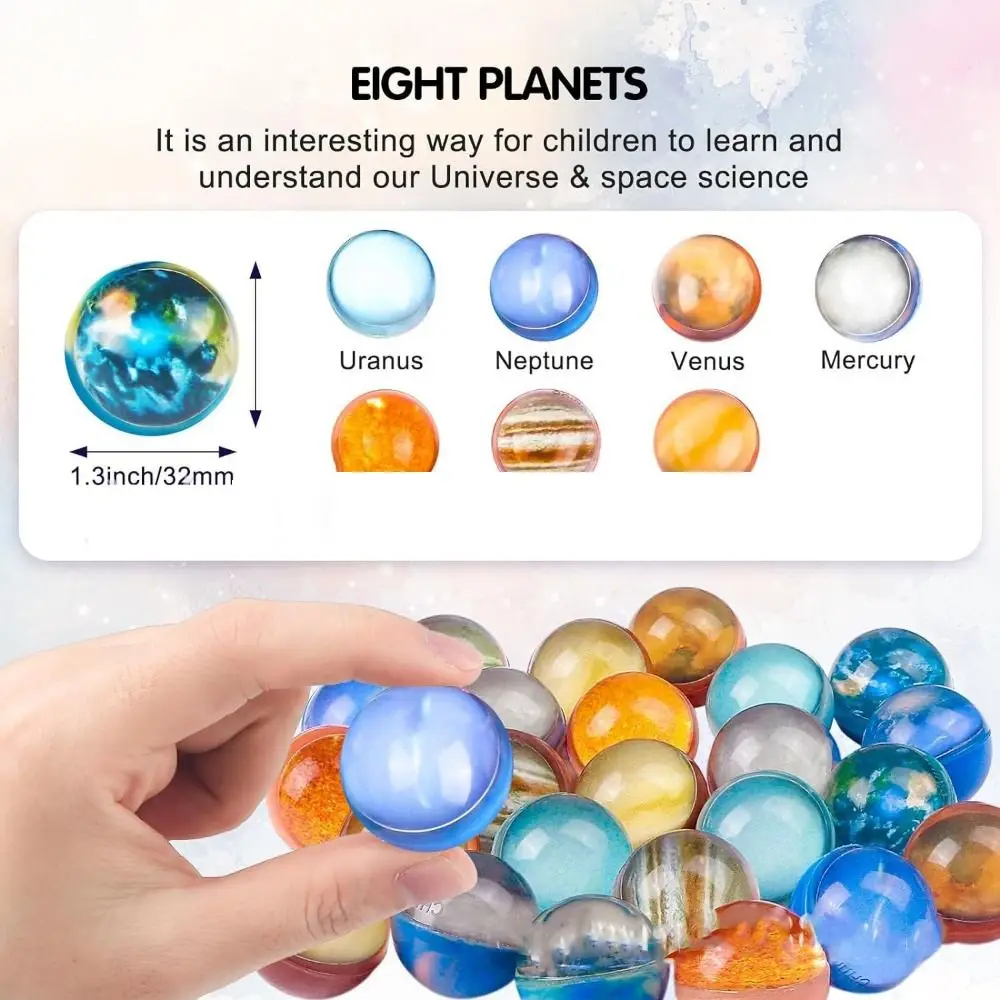 10pcs Solar System Planet Balls Starry Sky Bouncy Ball Space Planets Ball Foam Space Ball Foam Ball Birthday Gifts