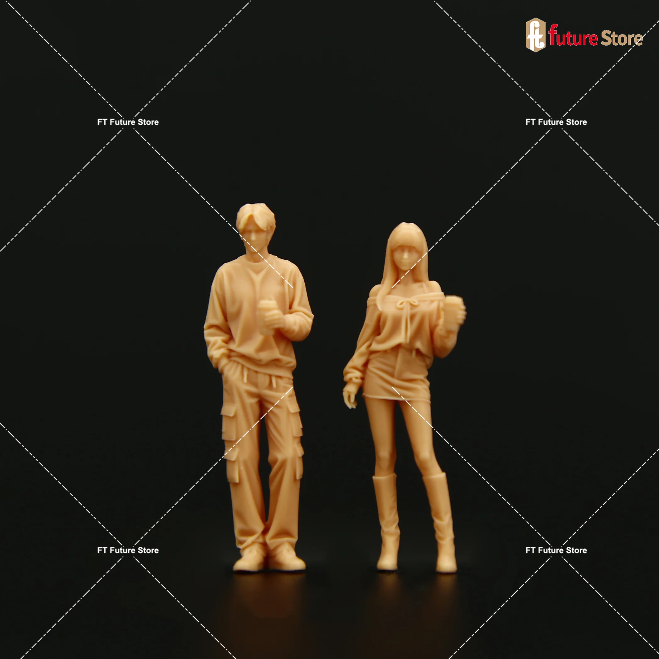 1/64 1/43 موضة فتاة صبي زوجين المغني الشارع التقطت الصور الشكل المنمنمات الديوراما الإبداعية دمية صغيرة المشهد الدعائم تمثال