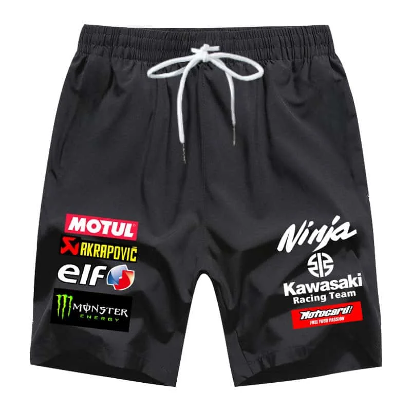 夏と秋の新しいカワサキトレンディメンズストリート高品質カワサキショーツ、アウトドアスポーツ速乾性カジュアルメンズショーツ