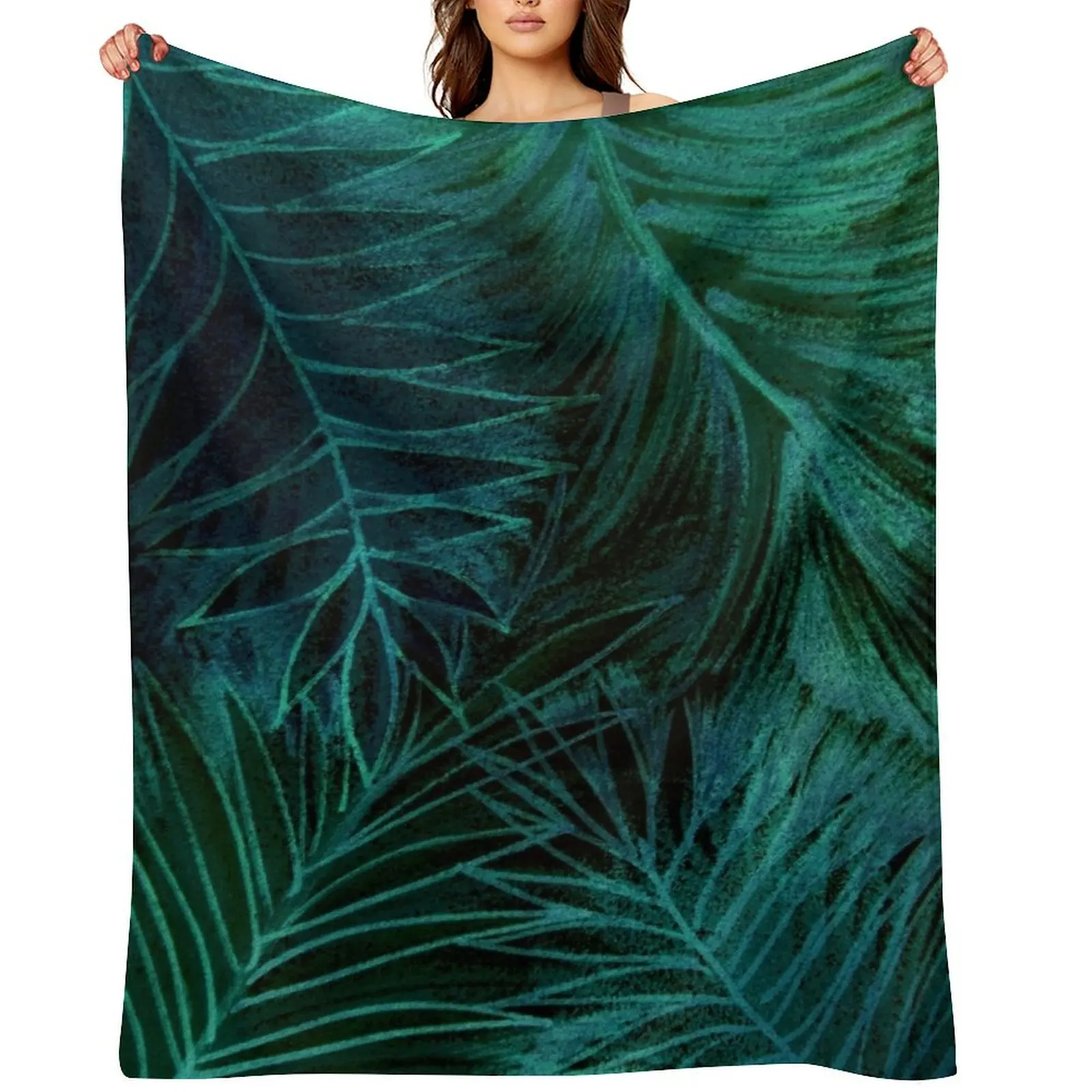 

EXOTIC JUNGLE TROPICAL PRINT , PASTEL ABSTRACT Throw Blanket funny gift Sofa Quilt Winter beds Cute Plaid Blankets