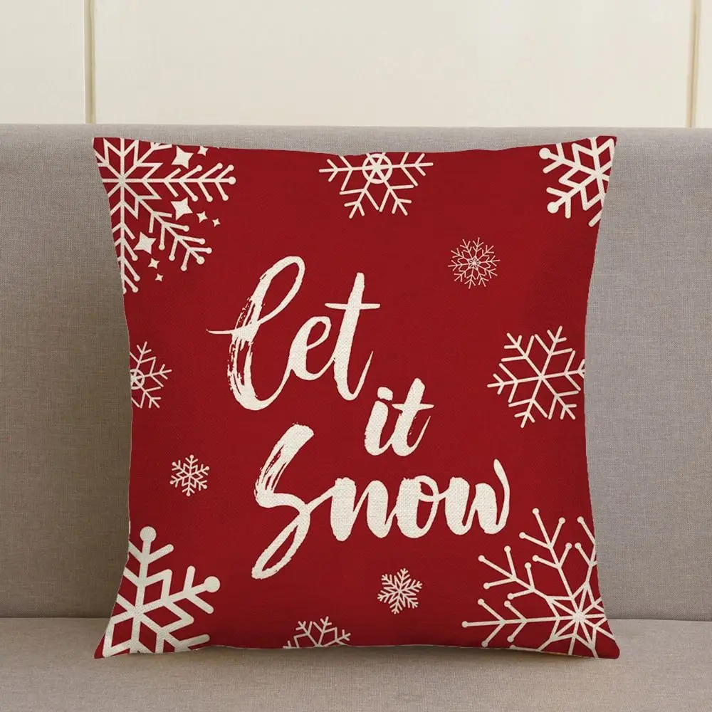 2Pcs 45x45cm Christmas Snowflake Cushion Cover Luxury Soft Dacron Throw Pillow Case Comfortable Creative Pillow Shell Bedroom