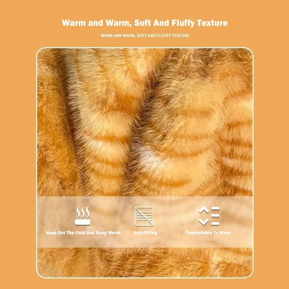 Новая мультяшная шапка из кожи животных, защита шеи, сохраняющая тепло, шапка-рыбак с медвежьими ушками, защита ушей, шарф в полоску тигра, осень-зима