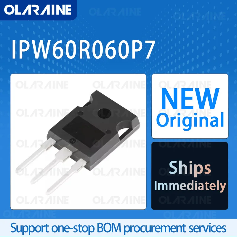 1/5/10 Uds IPW60R060P7 TO-247-3 Transistor Original MOSFET RoHS Canal N 1 canal Vds- 600 V Id-48 A
