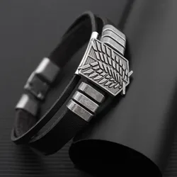 New Punk Cartoon Anime Attack Giant Bracelets for Women and Men Style Creative Bracelet Trend Personality Hand Jewelry Gift