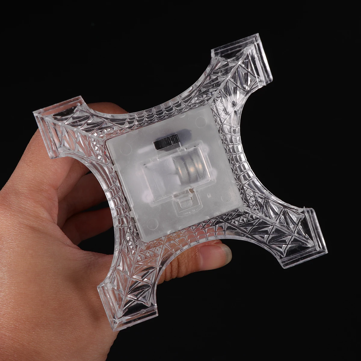 

Colorful Acrylic Eiffel Tower Nightlight LED Cake Topper Table Decor 7 Colors Change Easy Push Button Control Mini Night Light