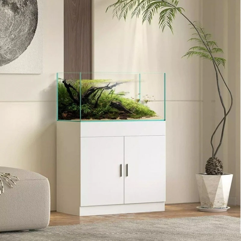 Fish tank bottom cabinet Living room household solid wood fish tank cabinet base aquarium French fish tank cabinet Load-bearing
