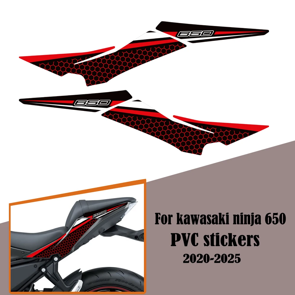 2020 - 2023 2024 2025 For kawasaki ninja 650 Tank Pad Side Grips Gas Fuel Oil Kit Knee Fairing Fender Wheels Stickers Decals