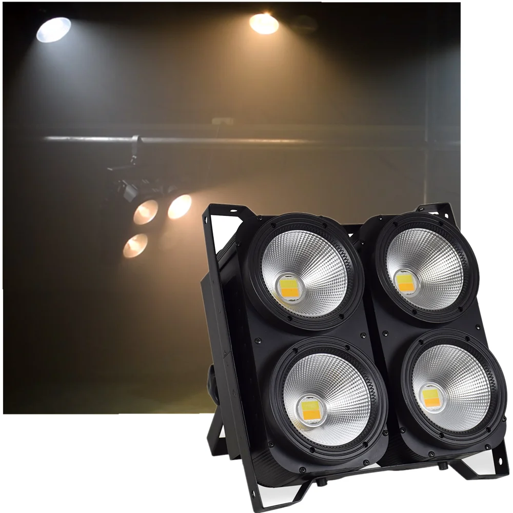 

Carton Pack 4X100W Warm White DMX Stage LED Blinders 4 Eyes Blinder DJ Effect Background Projector