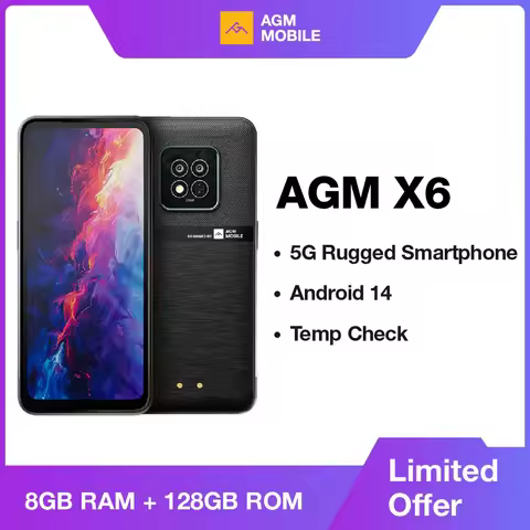 AGM X6 5G Smartphone 6.78" FHD+ Rugged Waterproof...
