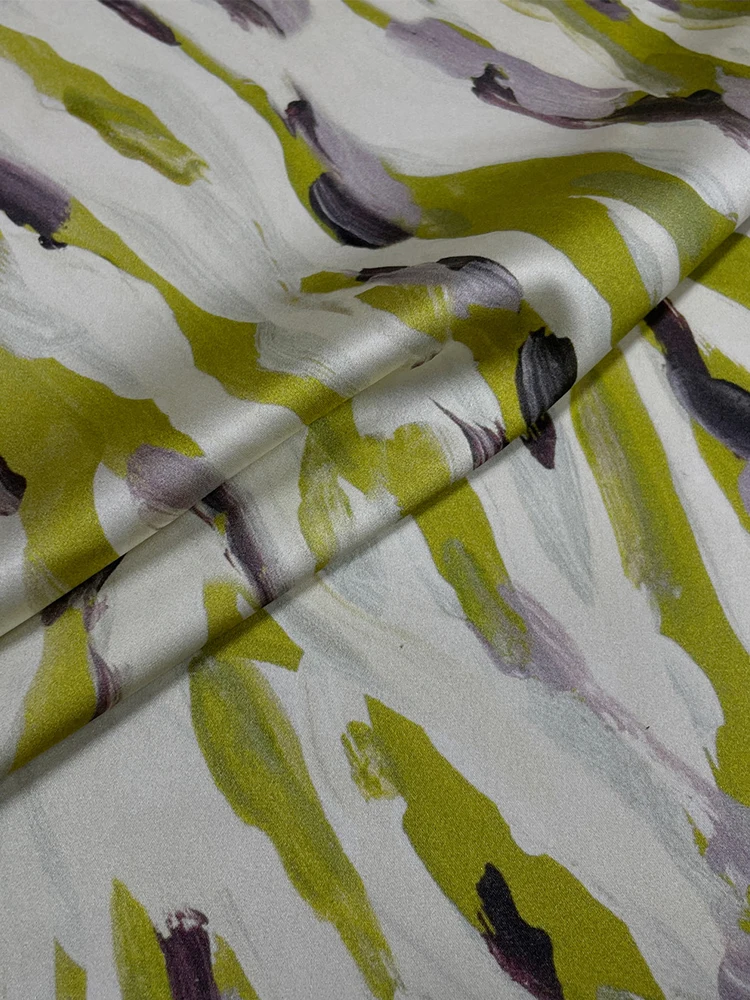 Stretch Real Silk Cloth Satin Clothing Fabric 19Momme Advanced Cheongsam Dress Satin Silk Silk Fabric