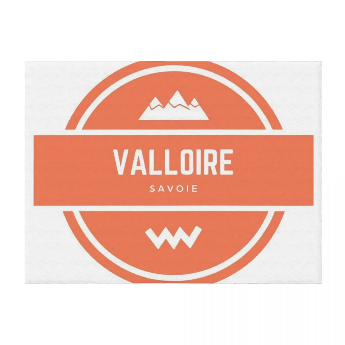 Valloire Resort in Haute Maurienne, Savoie, France, Europe - Mountain Hiking Snowboard Ski Resort Vintage Logo Throw Blanket