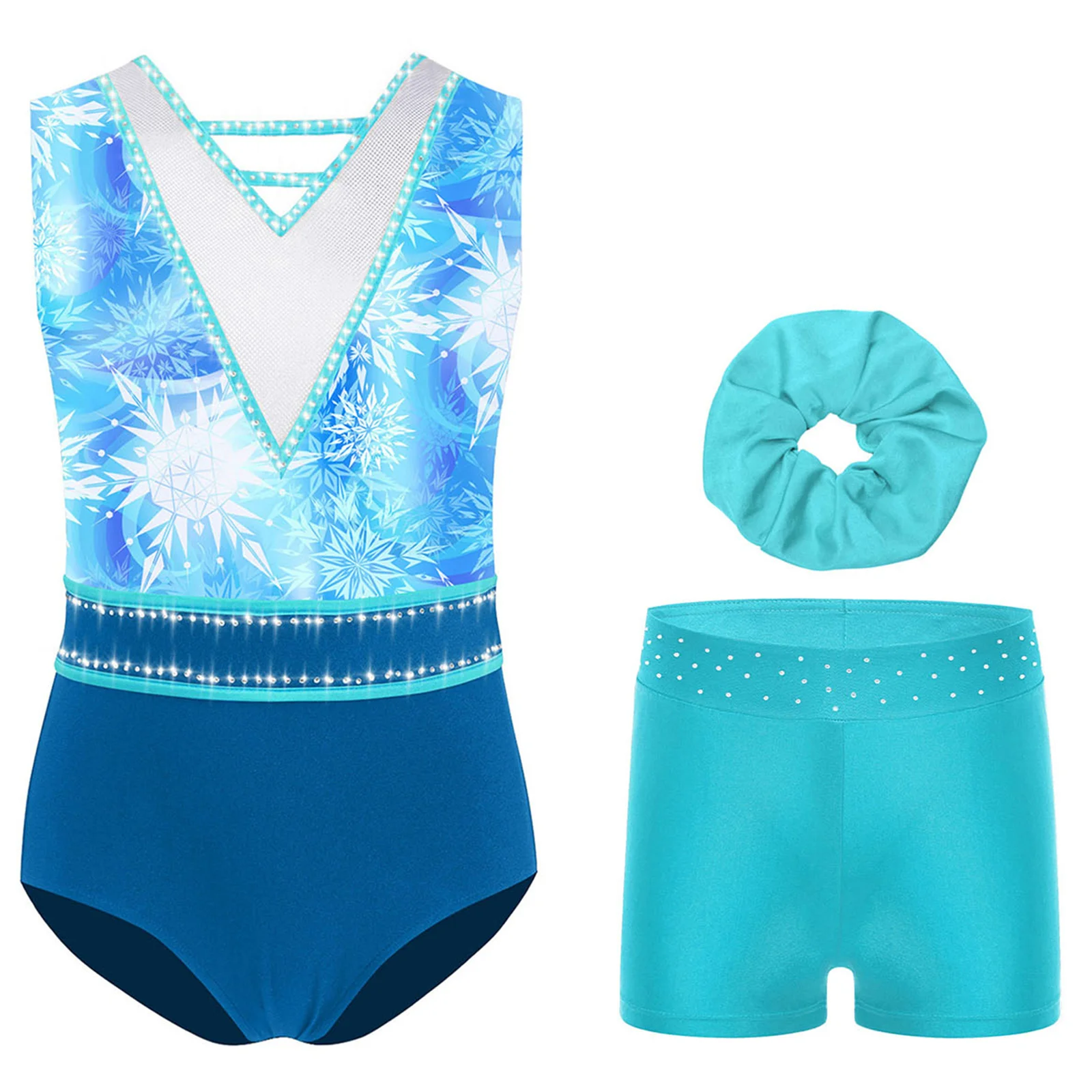 

Kids Girls Yoga Set Gymnastics Leotards Stylish Printed Figure Skating Dancewear Ballet Dress Dance Ballet Bodysuit 6-16 Years