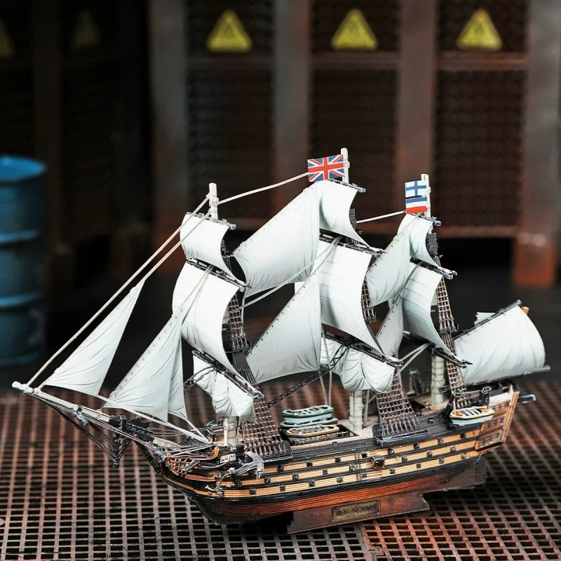 

HMS Victory 3D Metal Puzzle DIY Model Ship - High-Difficulty Battleship Assembly Toy, Creative 3D Building Kit for Adults & Puzz