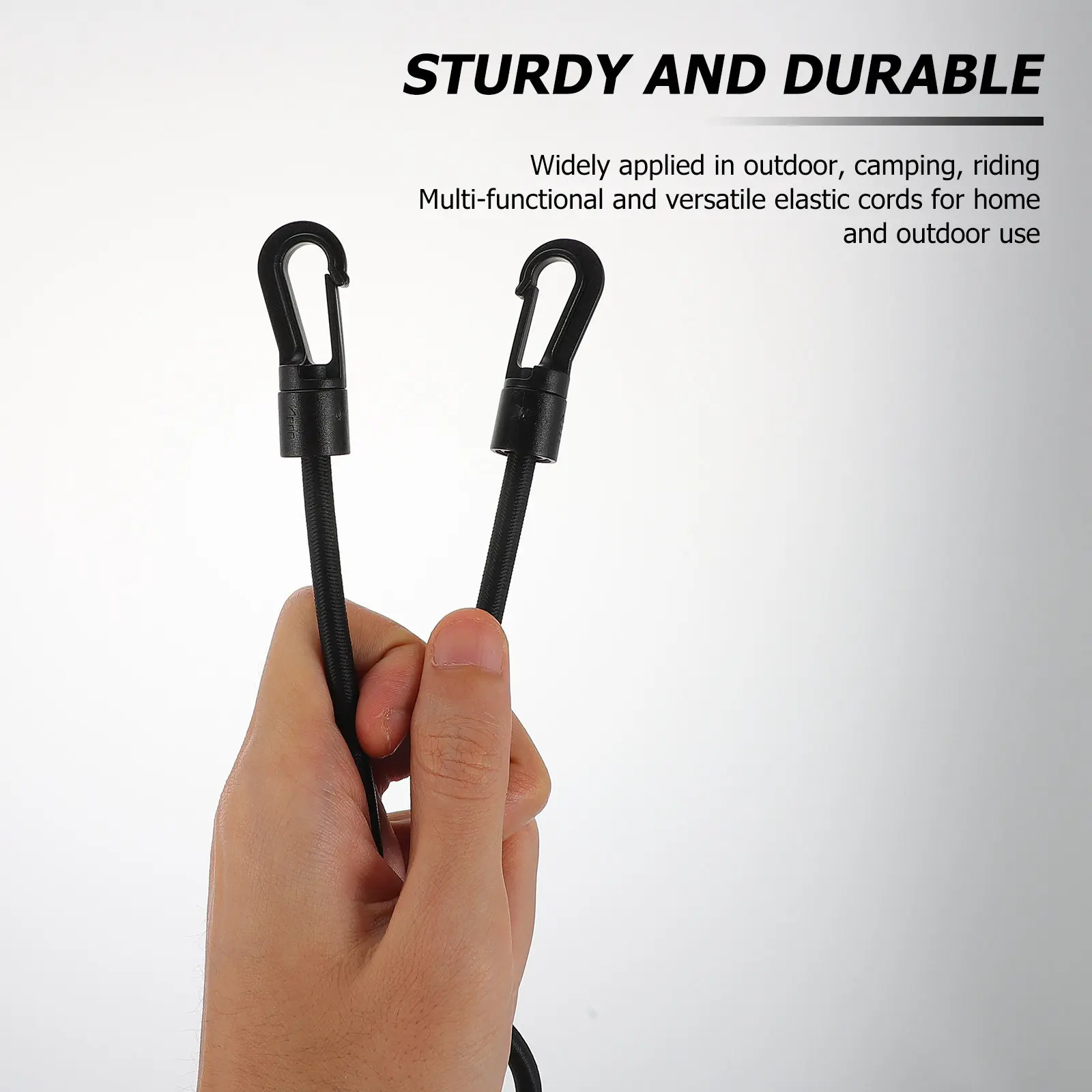 6Pcs Heavy Duty Elastic Cargo Binding Belts with Hooks for Bike Motorcycle Electric Rear Seat Luggage Camping Outdoor Transport