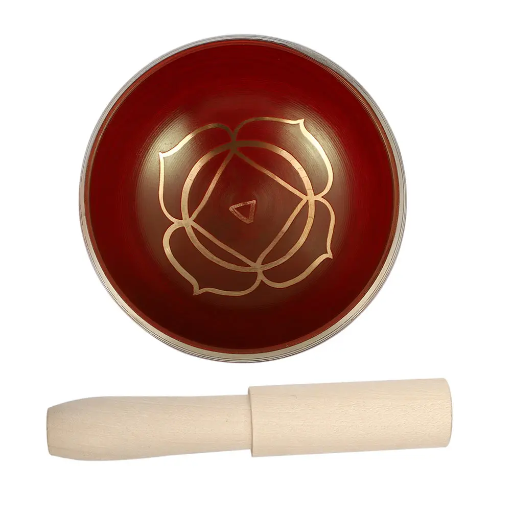 

Premium Wooden Stand Copper Meditation Bowl Set Therapeutic Singing Sound Healing Spiritual Decor Accessory With Striker