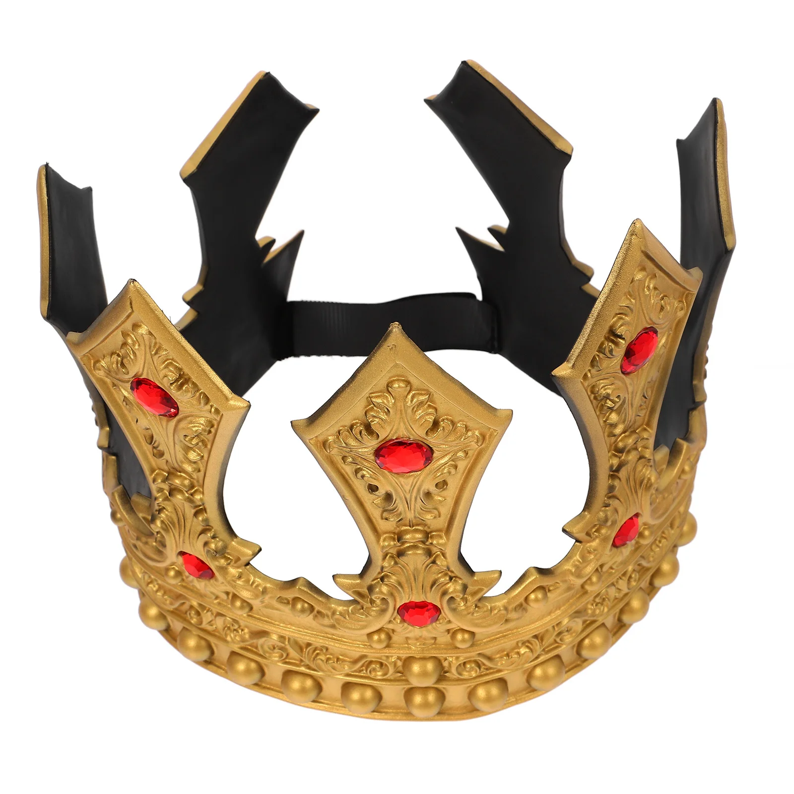มงกุฎราชาประดับเพชรเทียม ดีไซน์ยุคกลาง ปรับขนาดได้ สำหรับคอสเพลย์ งานวันเกิด ชุดแฟนซี อุปกรณ์ประกอบฉากสำหรับผู้ชาย เด็กผู้ชาย เครื่องประดับราชวงศ์