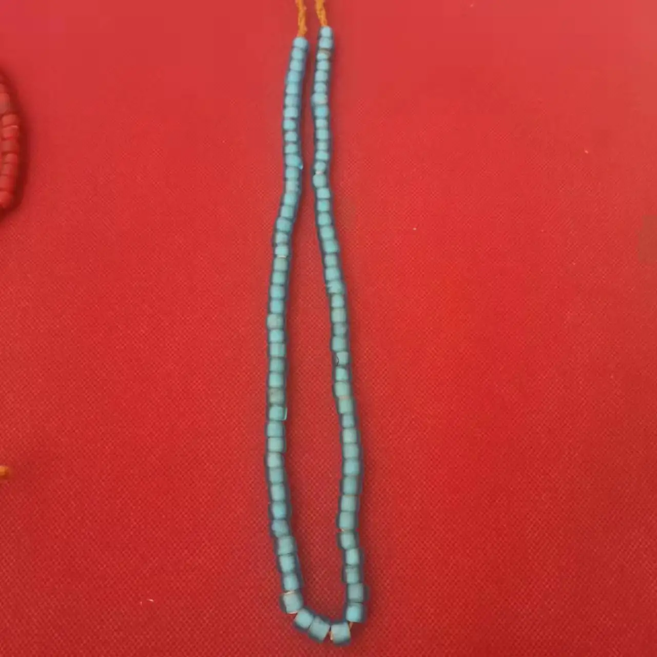 Takahashi White Core Ancient Pharaoh Glass Necklace Sweater Chain Cylindrical Barrel  Can Be Detachable  DIY Matching Beads