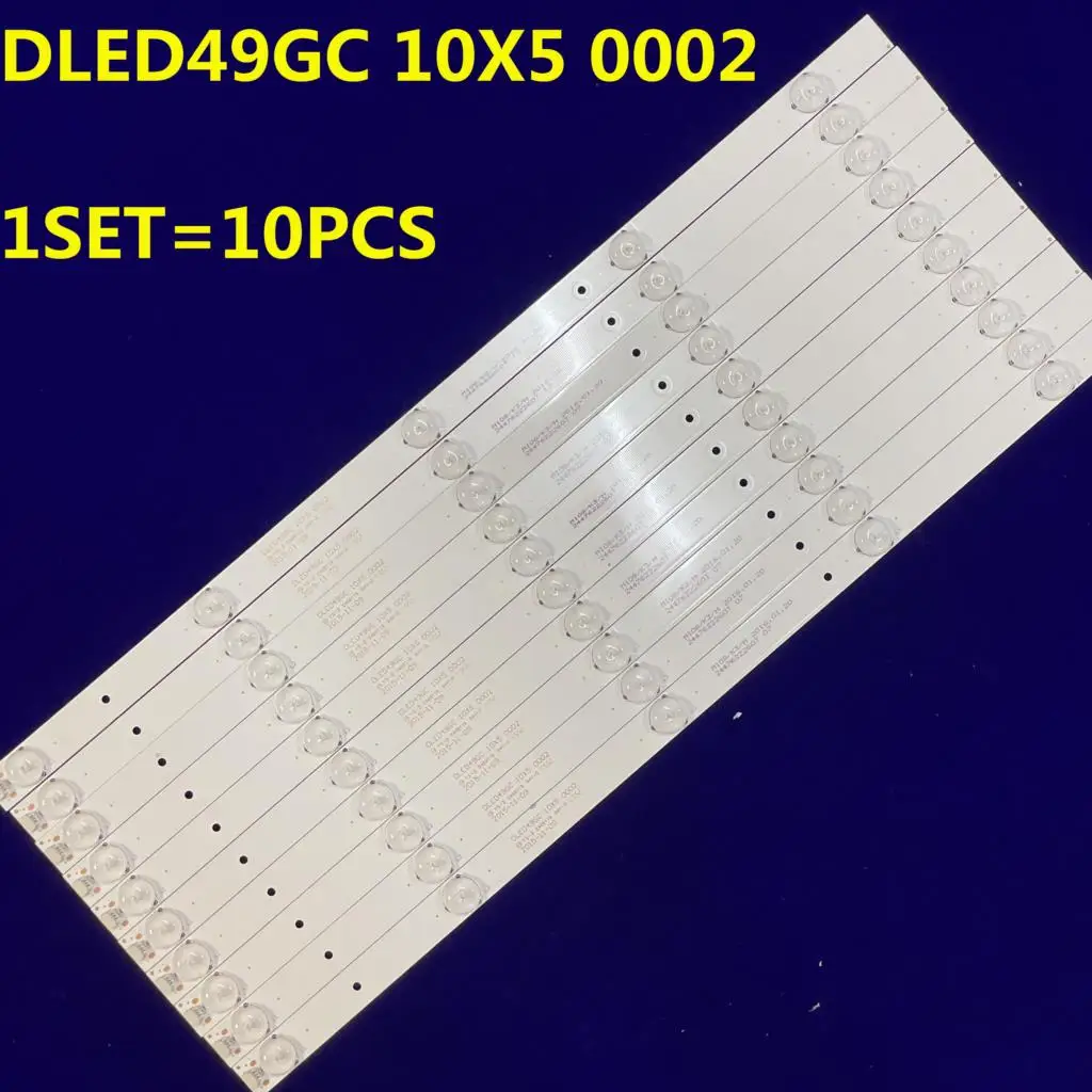 10PCS LED Backlight strip 5 lamp For AOC LE49U7860 LD49V12S DLED49GC 10X5 0002 49PUF6261/T3 49PFF5081/T3 49HUA6361/T3 49PUF6201