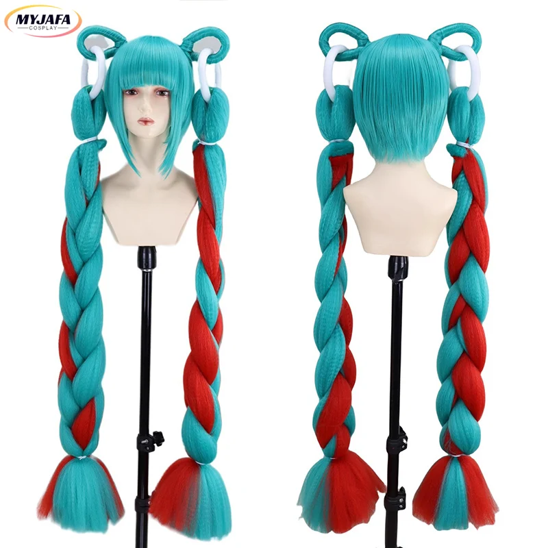 

Miku Cosplay Wig MAGICAL MIRAI 2023 Colorful Project Mirai Sekai Stage Magical New Halloween Full Set Ultra Anime Wigs + Wig Cap