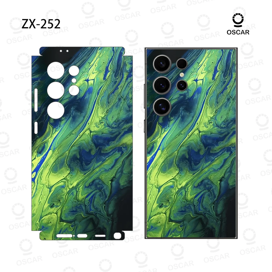 3M Colorful Decal Skin for Samsung Galaxy S23 S22 Ultra Plus S24 S24Ultra Back Screen Protector Cover Wrap Stones Sticker