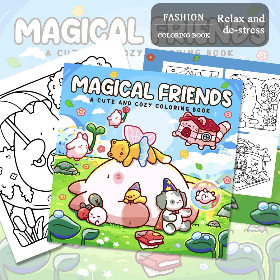 Adult Coloring Book Assortment, Whimsical Scenes, Stress - Relieving & Inspiring for Family Fun