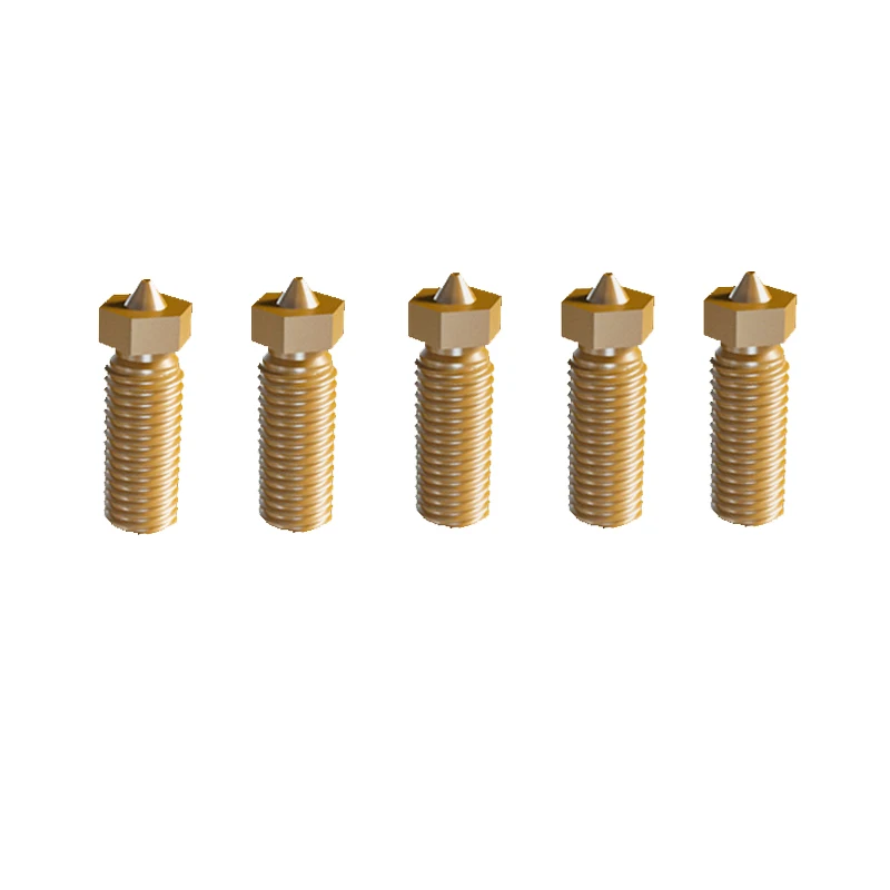 5PCS/Lot Original FLSUN V400 3D Printer Hotend Nozzle  0.4mm/0.5mm/0.8mm Size Brass Print Head Block Double Holes Extruder Part