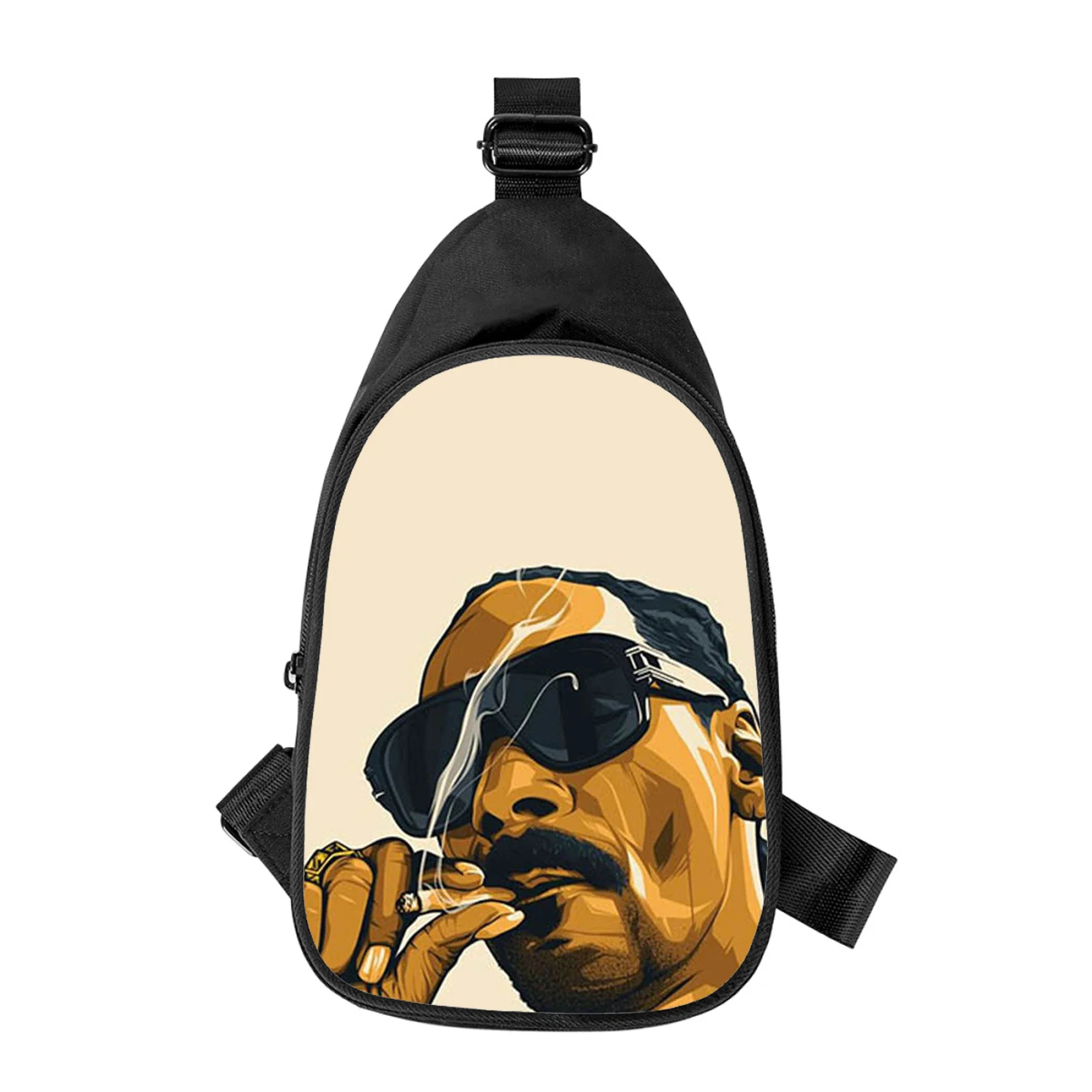 RAP Dogg tas dada motif 3D, tas selempang dada Pria Wanita diagonal, tas bahu suami sekolah motif 3D untuk pria