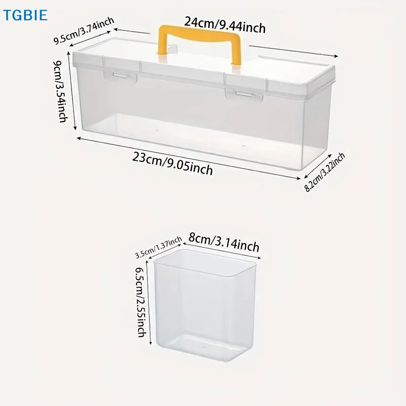 

[L]7PCS Professional Tool Organizer Set,Transparent Parts Storage With Dividers-Portable Case For Screws,Wrenches & DIY Hardware