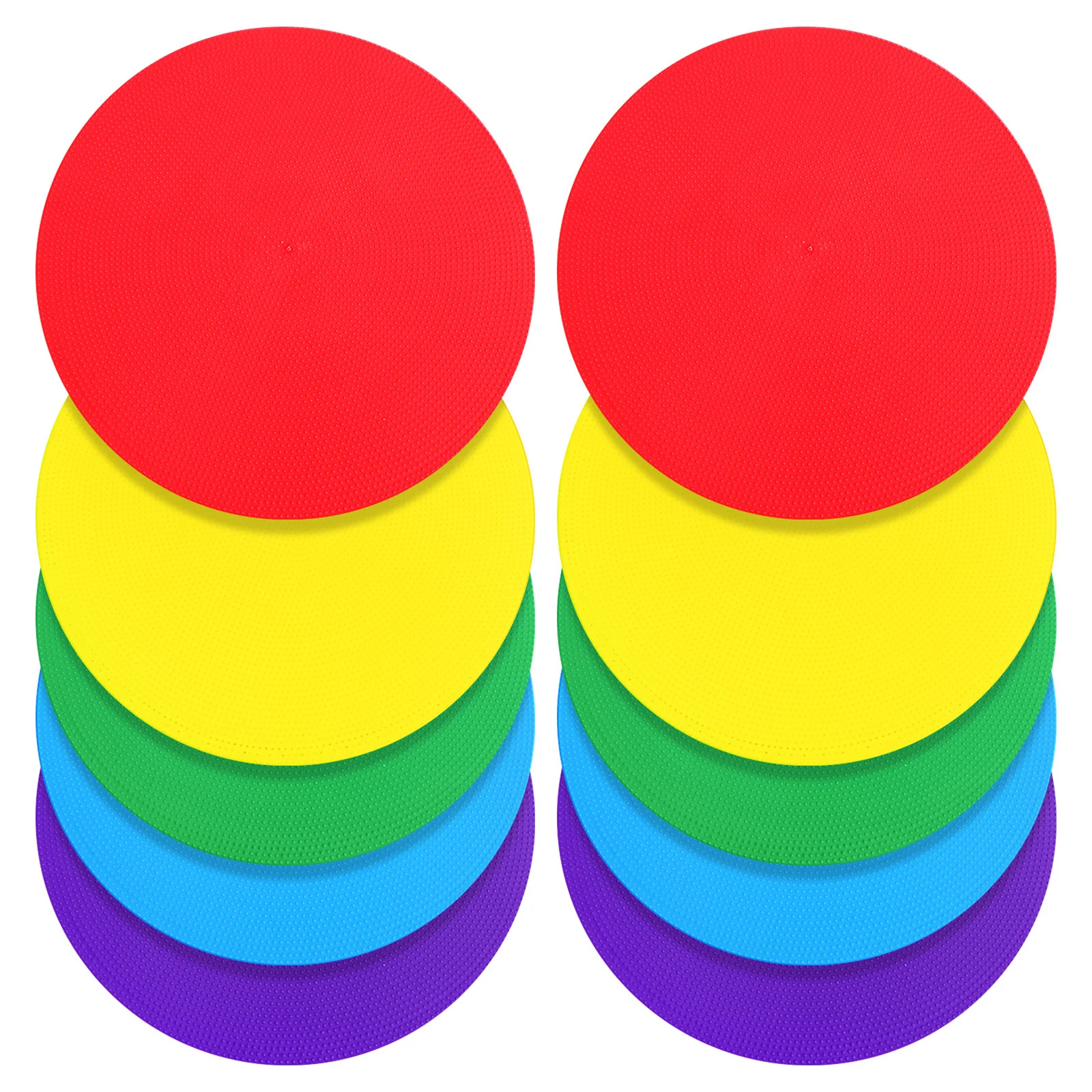 

10pcs Soccer Training Markers Circular Floor Dots Plastic Equipment Red Yellow Green Signs for Football Field