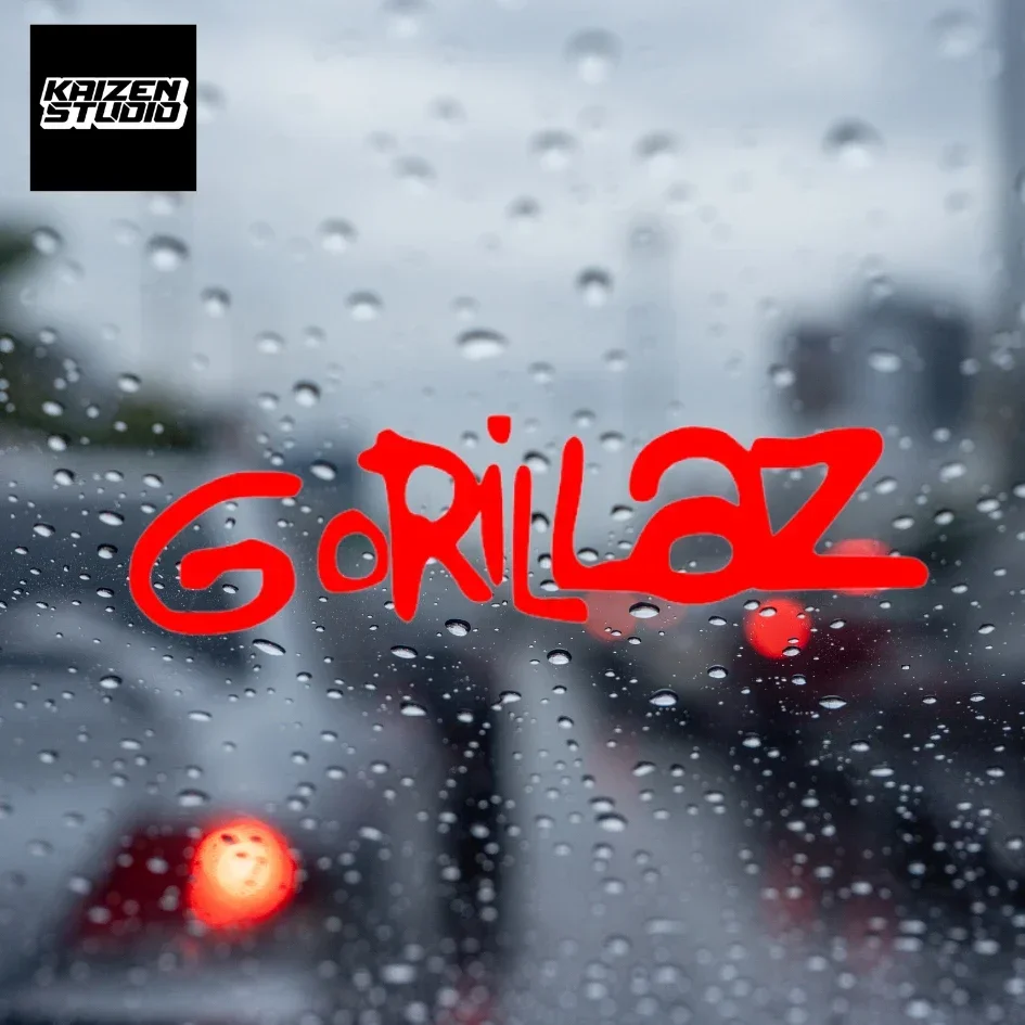 Waterproof Gorillaz Band Vinyl Decal, Classic Music Sticker Fit Car Window Motorbike Laptop Headphone Styling Ornament