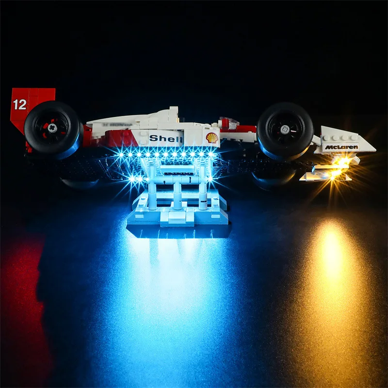 (Only LED Light) 10330 MP4/4 & Ayrtons Sennas Building Blocks Bricks Kits Sets Not Include Model