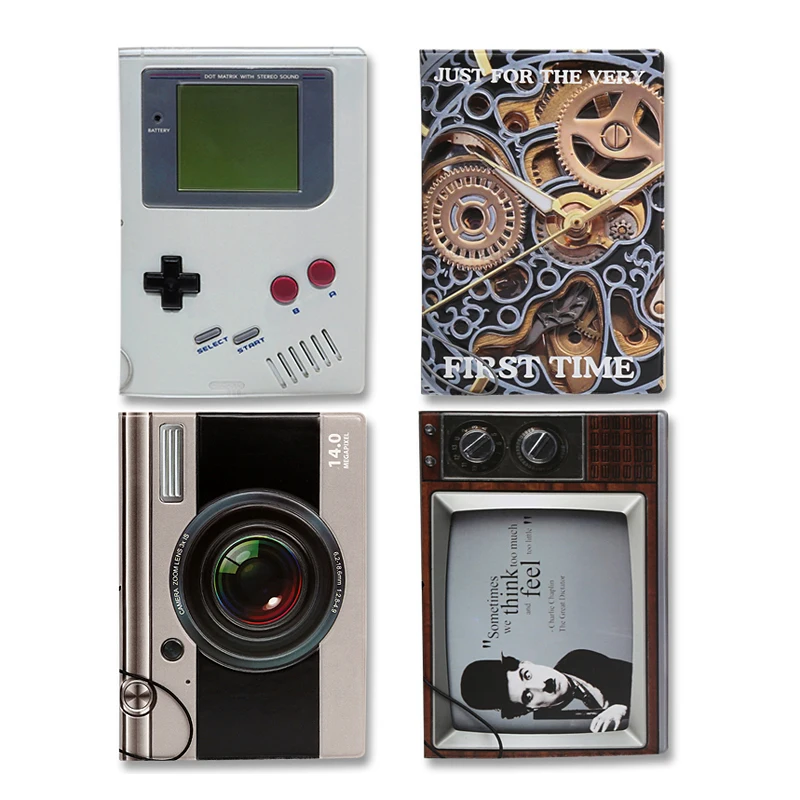 Retro Nostalgia Passport Cover Creative Analog Design 3D Passport Protector Holder Men Elastic Rope Anti-lost Credit Card Holder