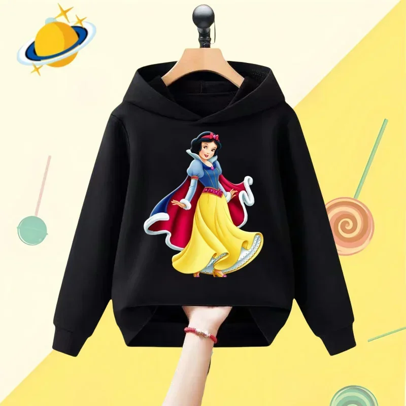 White Snow Princess Kids Hoodie Anime print Disney Kids Fall/Winter Cute blazer Kawaii girls hoodie casual knitwear