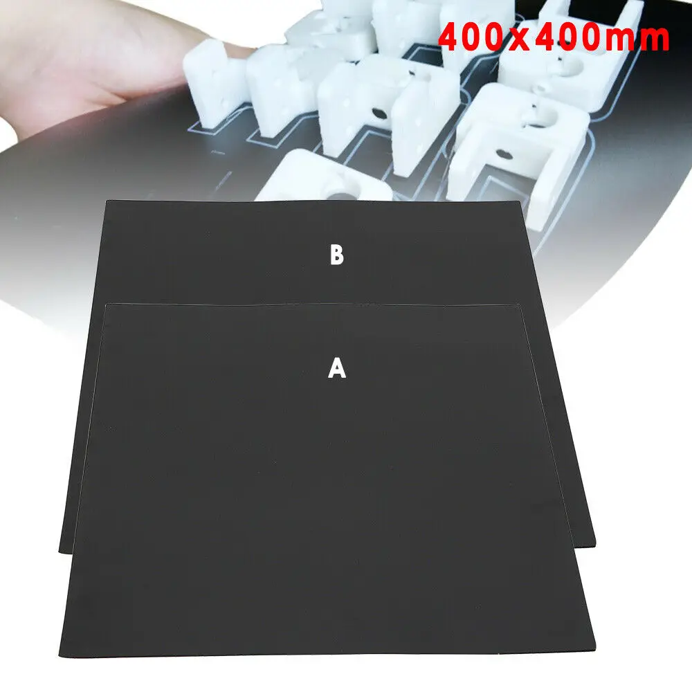 

3D Printer Hot Bed Magnetic Sticker, Square Mat, Printing Build Surface, 400x400mm