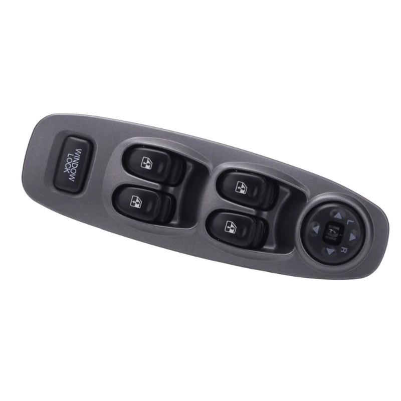 Integrated Driver Side Window Control Panel and Mounting Housing with Four Buttons, Window Lock Function, and Two Rear H9EE