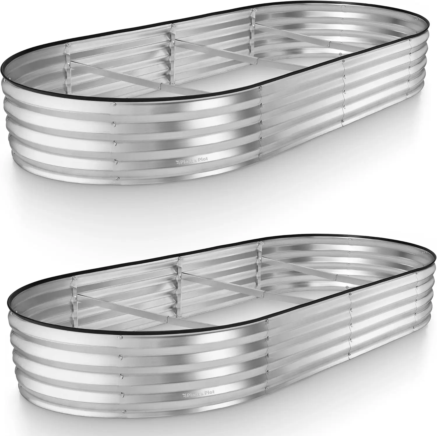 Galvanized Raised Garden Beds Outdoor // 8×4×1 ft (2-Pack) Planter Raised Beds for Gardening, Vegetables, Flowers // Large