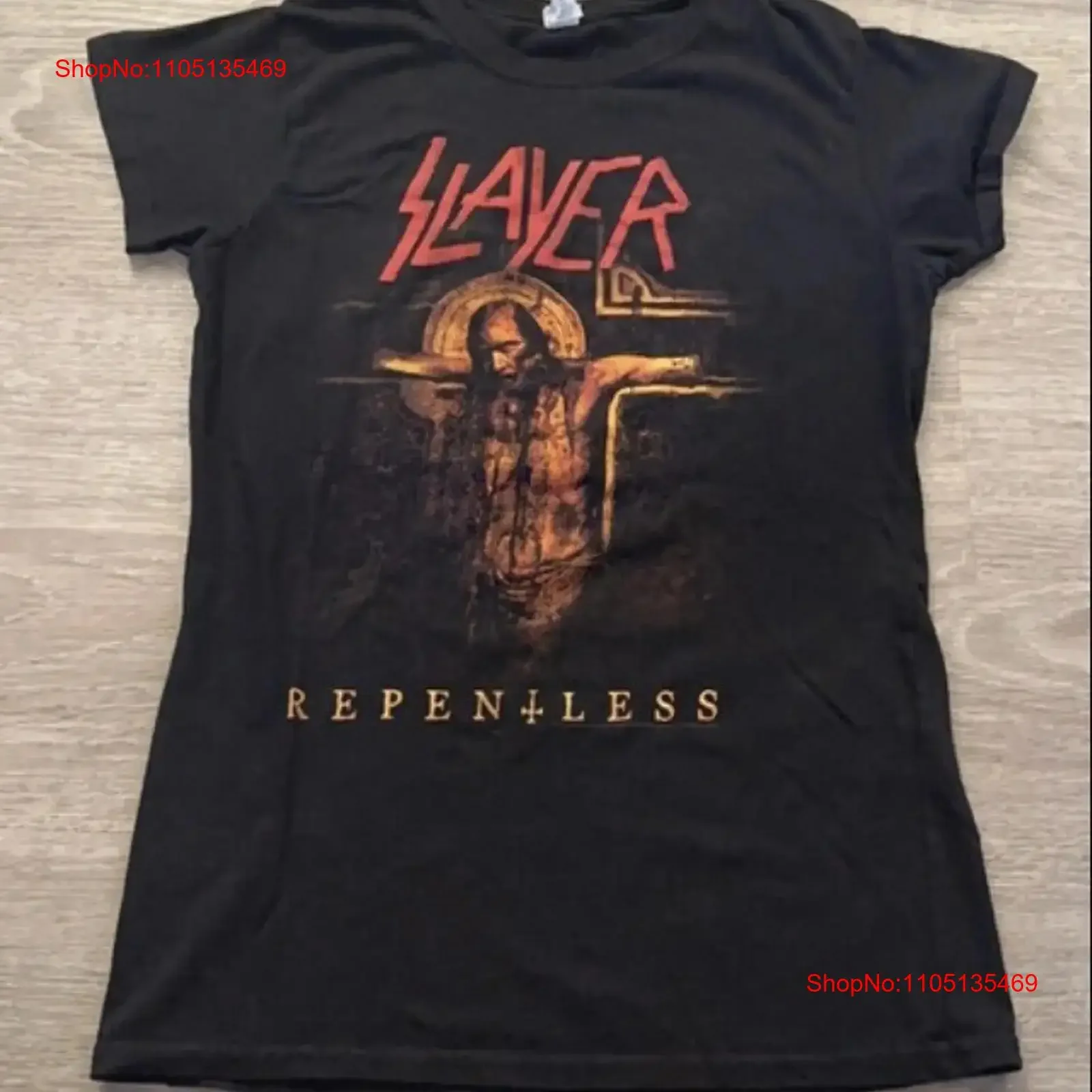 Slayer T Shirt Rare Repentless Rock Metal Band Merch Ladies Size Medium vintage Washed Versatile Stylish Unisex Casual Soft