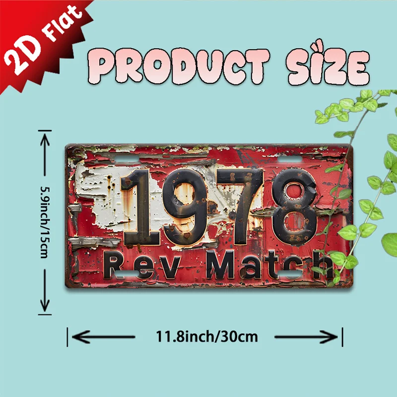 2D Flat - A Vintage Metal Sign, Decorative Plaque And Sign (11.8 Inches * 5.9 Inches), Wall Decor Art, Retro Competition  Sign