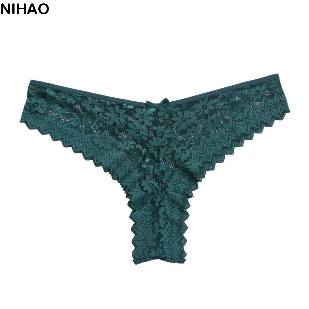 Cotton Crotch Women Briefs Low Waist Sweat-absorbent Lace Panty Shorts Traceless Simple Floral Embroidery Pants Daily Wear