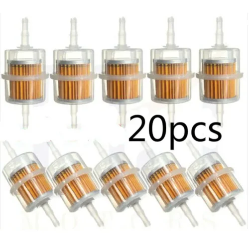 Imagen 1 del producto TAKPART 20 piezas filtro de combustible en línea de gasolina Universal pieza de coche grande compatible con tubos de 6mm 8mm