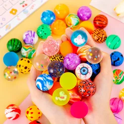 24PCS Bouncing Balls Funny Gifts For Kids Party Favors Rubber Vending Machine Toys Mixed Pattern Balle Rebondissante 32MM