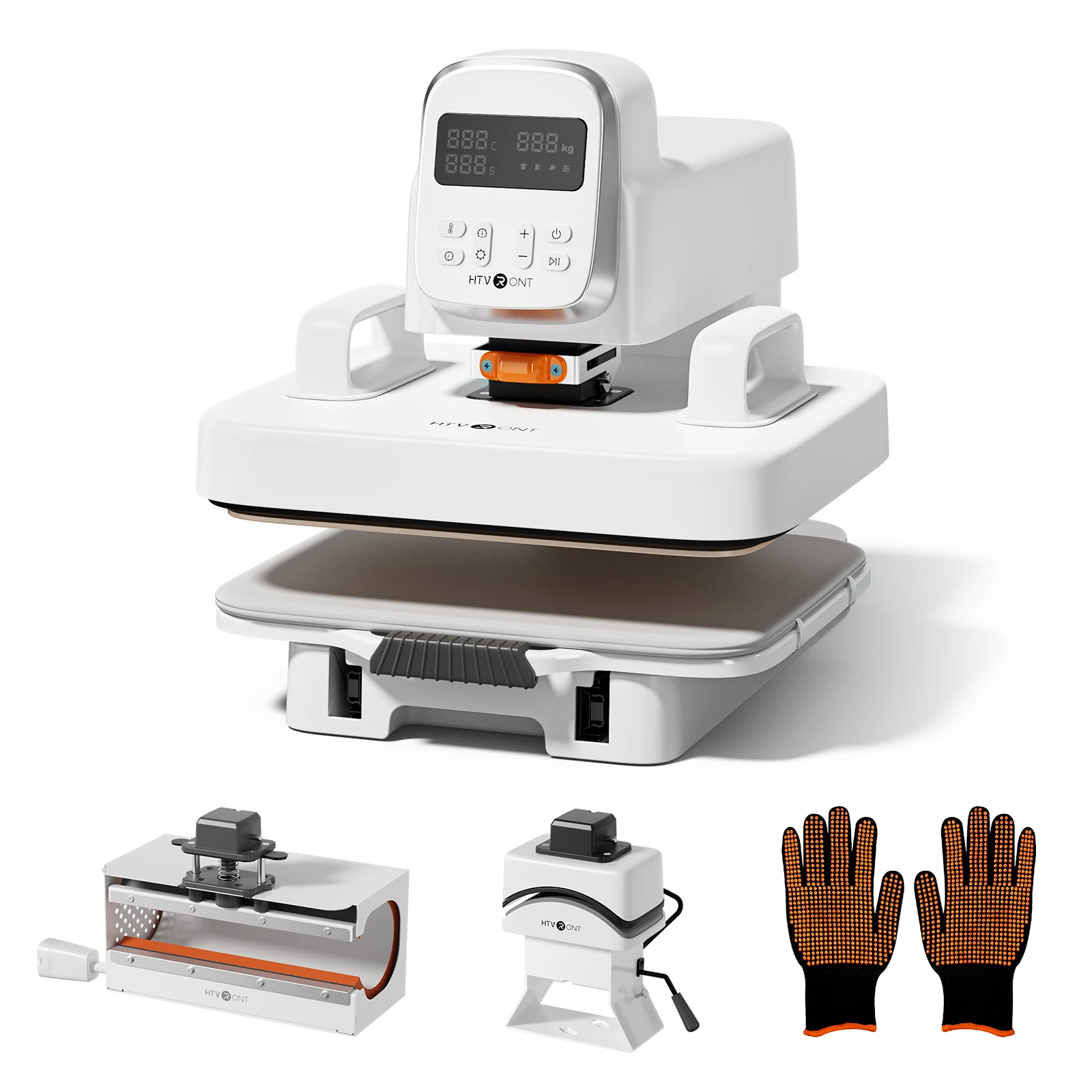 HTVRONT A100 Auto Multi Heat Press - 3-in-1 Auto 12x10 inch Heat Press Platte Pers (T-shirts), Hoedpers (Petten), 20 oz Tumbler Heat