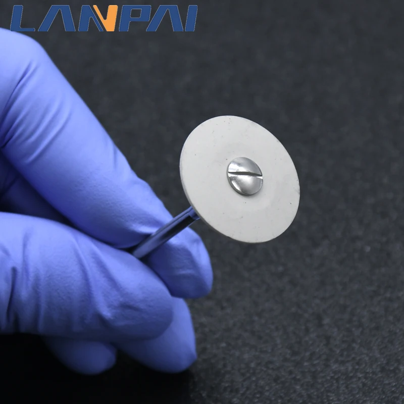 Lanpai 2*20mm Dental Rubber Diamond Polisher Pocerlian Zirconia Alloy High Light Polishing Hp Wheel Disc dental lab