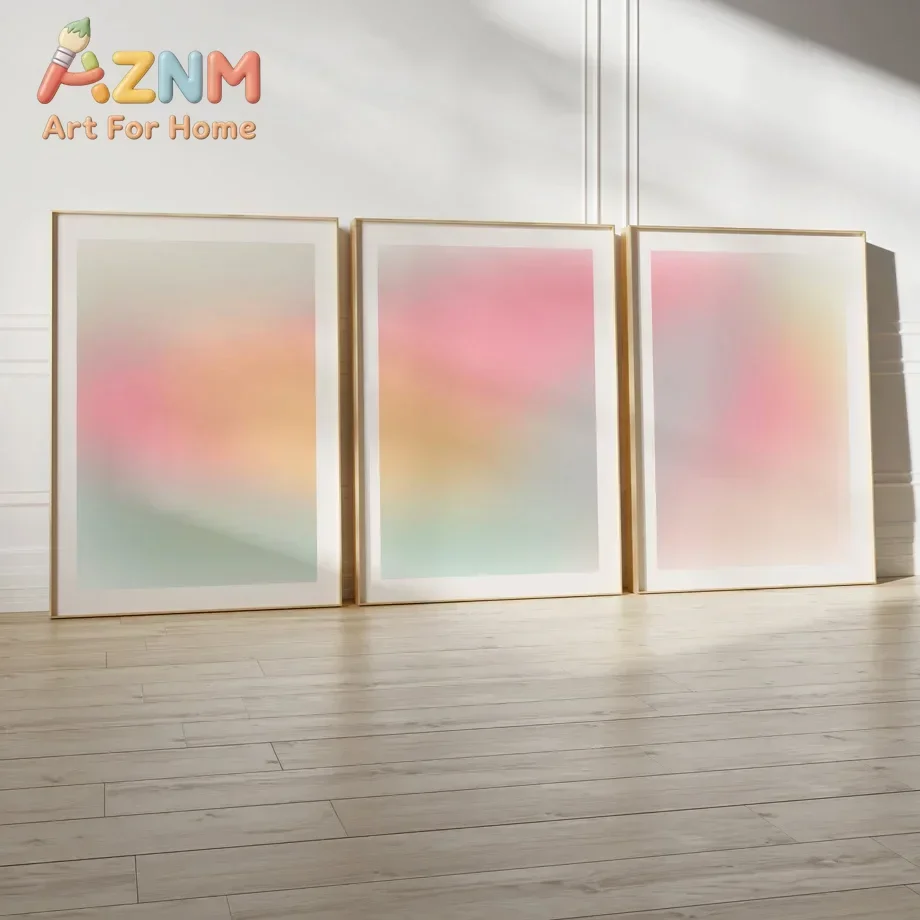 Classic Abstract Wall Art Colour Gradient Aesthetic Wall HD Canvas Print Poster Home Living Room Bedroom Decoration