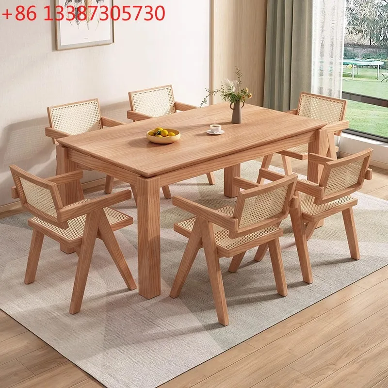 

Обеденный стол из массива ясеня, современный, простой, для дома